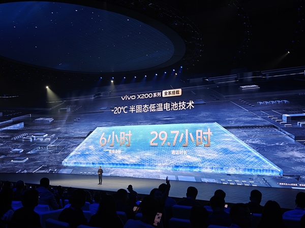 vivo X200全系搭载半固态低温电池技术：-20℃可通话29.7小时